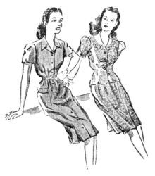 Modelos publicados na "Folha da Manhã", em 7 de outubro de 1945