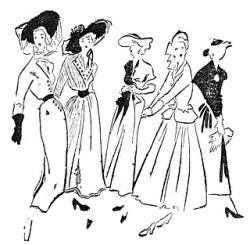 Modelos publicados na "Folha da Manhã", em 28 de agosto de 1949