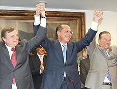 Em evento esvaziado, PSDB e PFL oficializam aliana em torno da candidatura de Alckmin