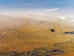 "Mar de dunas" no deserto da Nambia, sul da frica.