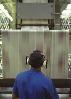 A printer monitors the rotary press at CTG-F