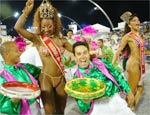 Rainha do Carnaval samba em desfile da Barroca Zona Sul