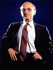 O economista Milton Friedman, 94, morto nesta quinta-feira, em foto tirada em 1977