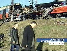 Imagem de TV mostra danos causados por exploso em trem no sul da Rssia