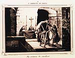 Ilustrao mostra mulher sendo torturada em torno pela Inquisio espanhola