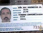 Vdeo mostra carteira de mergulhador de Vasconcellos