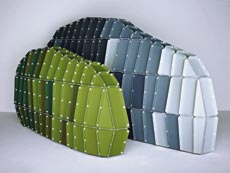 'Rocs', paredes modulares de tecido para criar ambientes intimistas, dos irmos Bouroullec