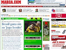 Site do jornal espanhol 