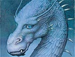 Capa do livro "Eragon" com o drago Saphira