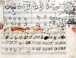 Manuscrito  um dos mais importantes de Beethoven