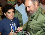 Maradona e Fidel se encontram em Havana