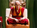 Dalai-lama falou para 2.500 pessoas no Anhembi, em SP