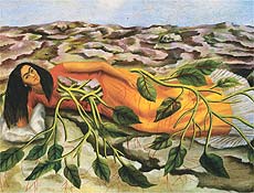 Quadro "Razes" (1943) mostra plantas brotando do corpo da pintora mexicana