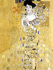Tela de Gustav Klimt "Retrato de Adele Bloch-Bauer", de 1907