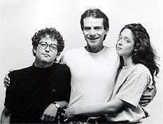 Irving São Paulo na época de "Sexo dos Anjos", com Mario Gomes e Bianca Byngton
