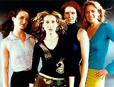 Kristin Davis, Jessica Parker, Cynthia Nixon e Kim Cattrall, protagonistas da famosa srie