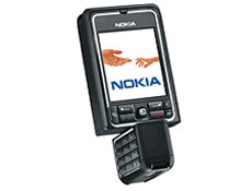 Usurio pode girar base do teclado alfanumrico do Nokia 3250 em 270 graus