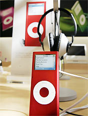 O novo Apple Red iPod Nano