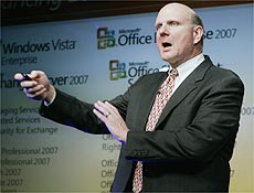 O presidente-executivo da Microsoft, Steve Ballmer, espera uma reduo da pirataria