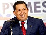 Hugo Chvez, presidente da Venezuela, que tenta reeleio