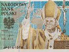 Governo da Polnia emite primeira cdula <br>com a imagem do papa Joo Paulo 2