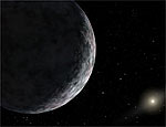 Concepo artstica do dcimo planeta descoberto pelo grupo de Michael Brown