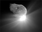 Imagem mostra resultado do impacto da sonda Deep Impact no cometa Tempel-1<BR>