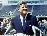 John F. Kennedy discursa na Universidade Rice, em 1961