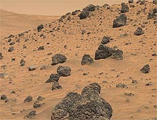 Em Marte, jipe Spirit comea a observar arredores do seu refgio de inverno