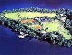 Vista aérea da ilha onde haverá Réveillon GLS