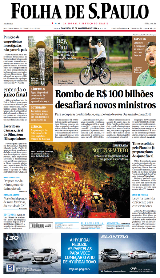 Capa Folha de S.Paulo - Edio So Paulo