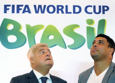 Ricardo Teixeira, da CBF, e Ronaldo em evento no Rio