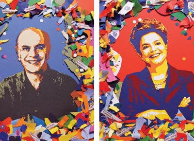 <b>Jos Serra</b> (PSDB) -<b> 31%</b><br><b>Dilma Rousseff</b> (PT) -<b> 50%</b>