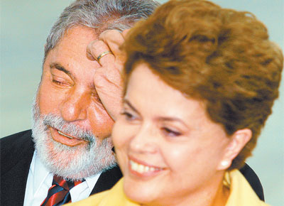 O presidente Lula e a eleita Dilma Rousseff concedem entrevista no Palcio do Planalto