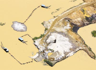 rea de minerao na regio de Trememb (SP)