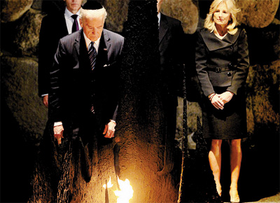 <b>CHAMA ETERNA</b>: Em Jerusalm, Joe Biden, vice<br>de Barack Obama, visita memorial do Holocausto