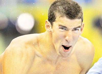 Phelps comemora vitria da equipe dos EUA e seu 11 ouro