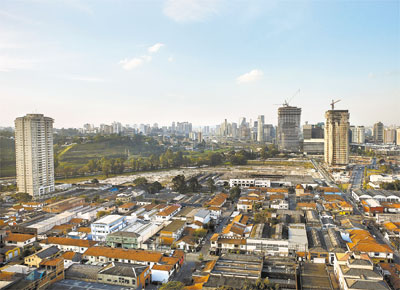 Vista area da regio que ter perfil como o das avenidas Paulista e Faria Lima, em SP