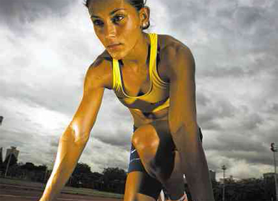 A velocista Ana Cludia Lemos, 23, em So Paulo