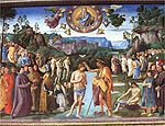 Afresco de Perugino, na parede da Capela Sistina