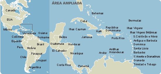 Mapa clicvel da Amrica