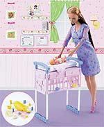 Boneca Barbie Midge Happy Family Mattel grávida com barriga bebê e quarto  completo com acessórios