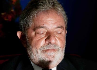 Lula d entrevista na sede provisria do governo, em Braslia